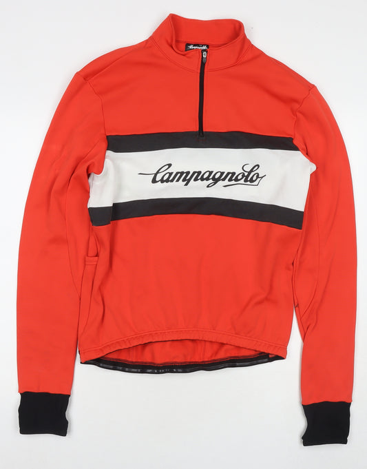 Campagnolo Mens Red Polyester Pullover Sweatshirt Size L - Logo