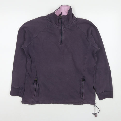 Cane Womens Purple Cotton Pullover Sweatshirt Size M Pullover