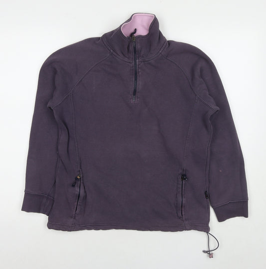 Cane Womens Purple Cotton Pullover Sweatshirt Size M Pullover