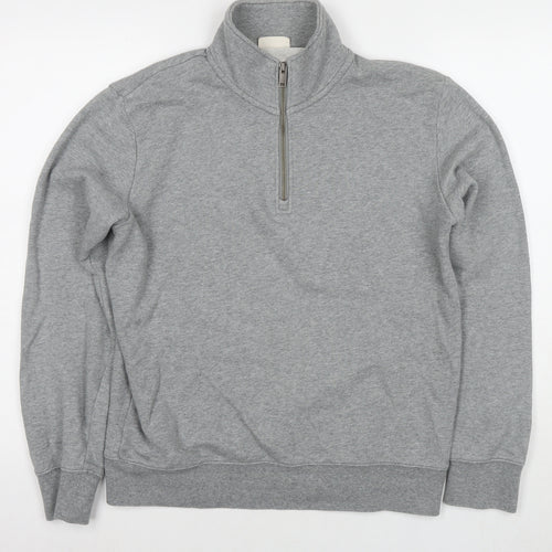 Marks and Spencer Mens Grey Cotton Pullover Sweatshirt Size S