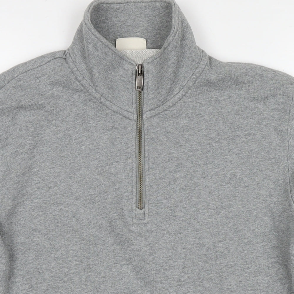 Marks and Spencer Mens Grey Cotton Pullover Sweatshirt Size S