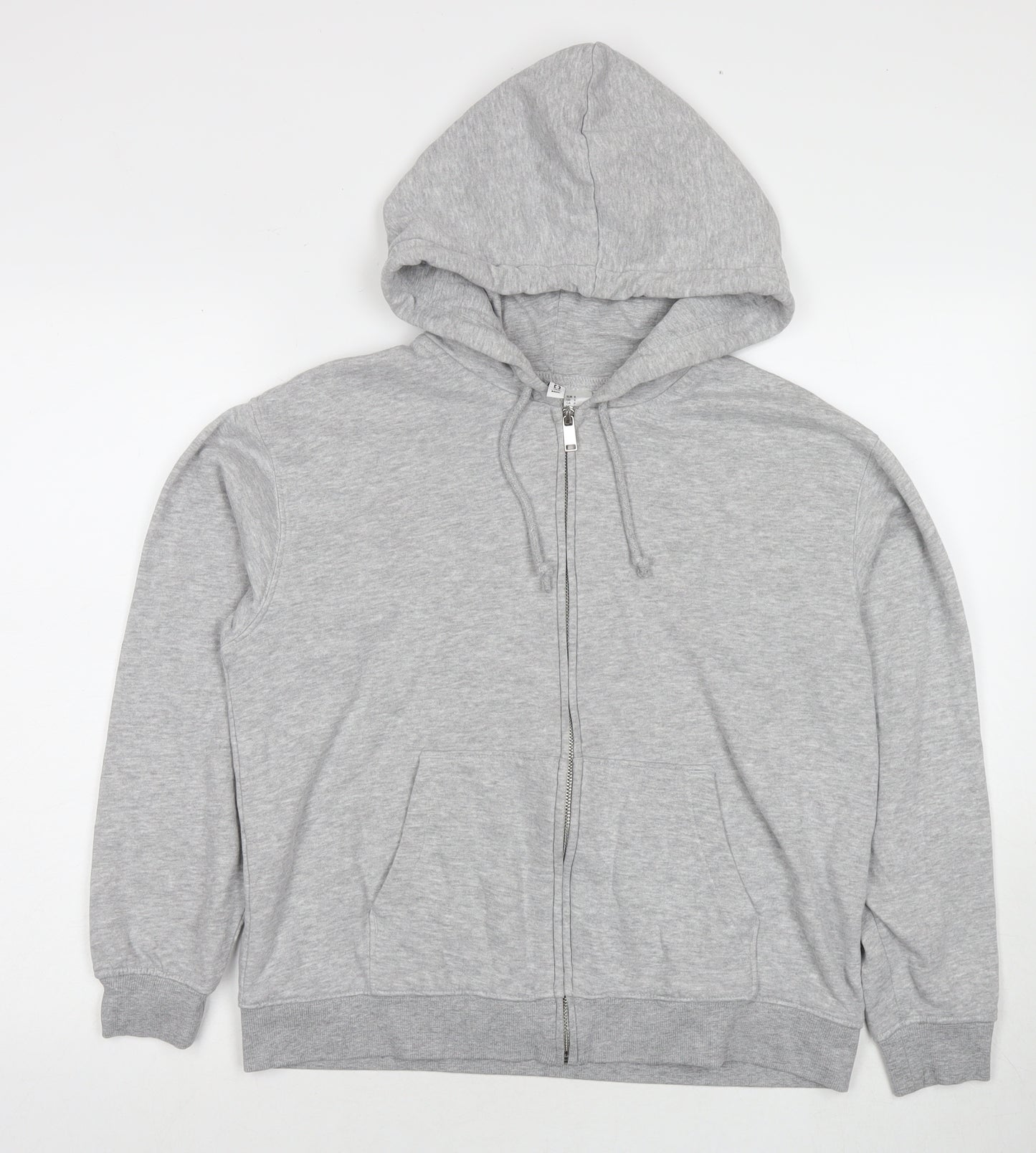 Divided by H&M Mens Grey Cotton Full Zip Hoodie Size S