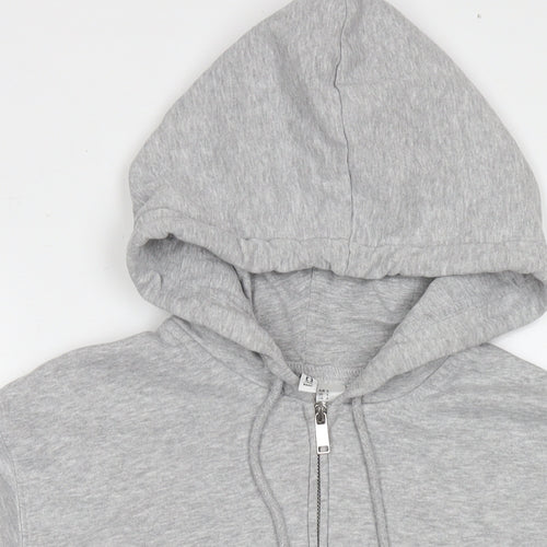 Divided by H&M Mens Grey Cotton Full Zip Hoodie Size S