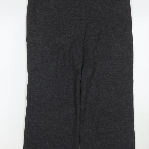 Betty Barclay Womens Grey Wool Trousers Size 10 L25 in Regular Zip