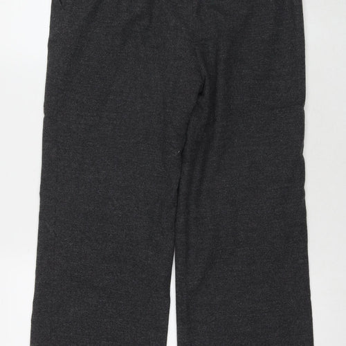 Betty Barclay Womens Grey Wool Trousers Size 10 L25 in Regular Zip