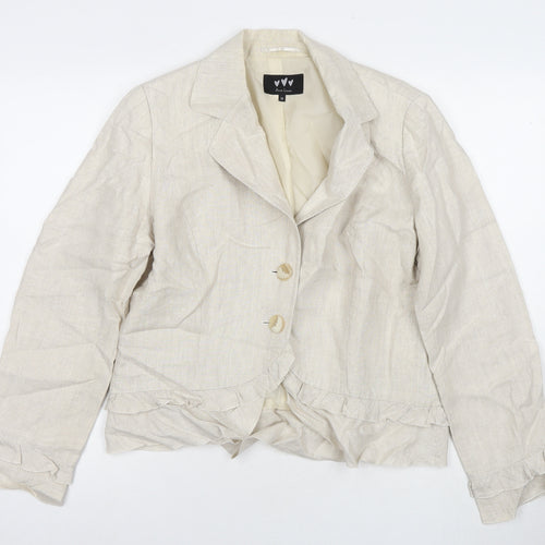 Per Una Womens Beige Jacket Size 18 Button