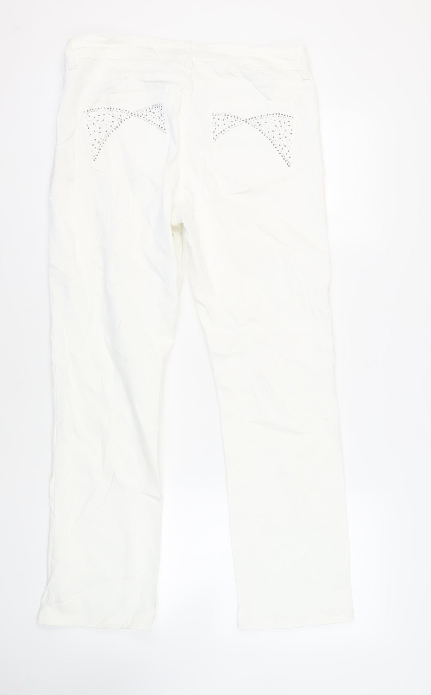 NYDJ Womens White Cotton Skinny Jeans Size 16 L30 in Regular Zip