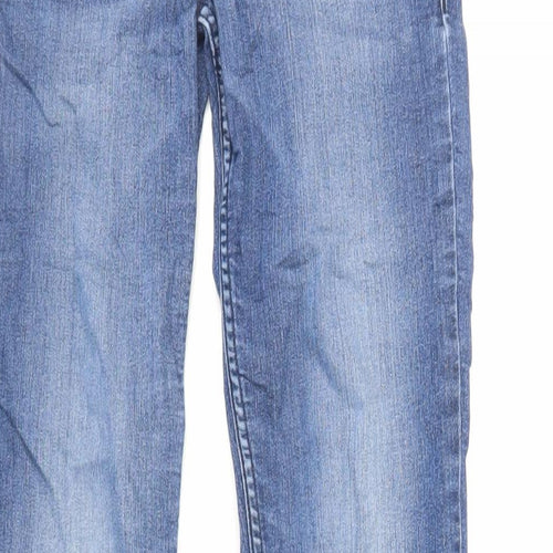 H&M Womens Blue Cotton Skinny Jeans Size 6 L30 in Regular Zip