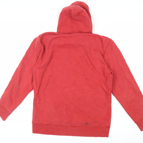 Jack Wills Mens Red Cotton Pullover Hoodie Size S - Vintage