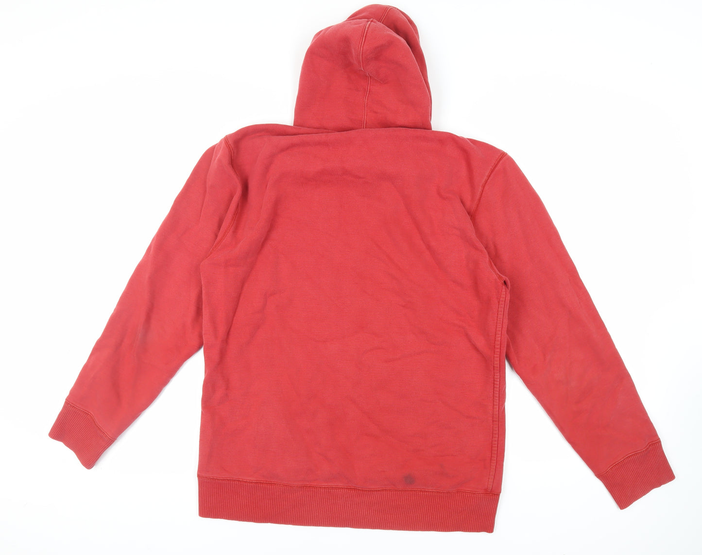 Jack Wills Mens Red Cotton Pullover Hoodie Size S - Vintage