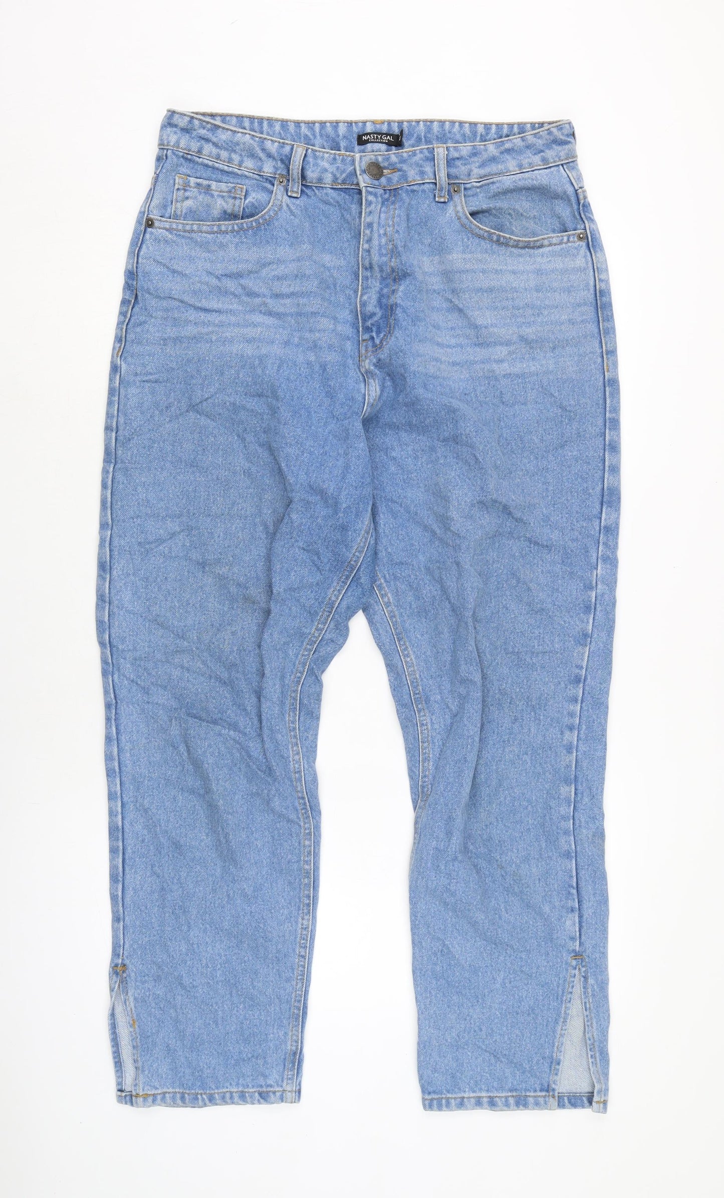 Nasty Gal Womens Blue Cotton Straight Jeans Size 20 L28 in Regular Zip