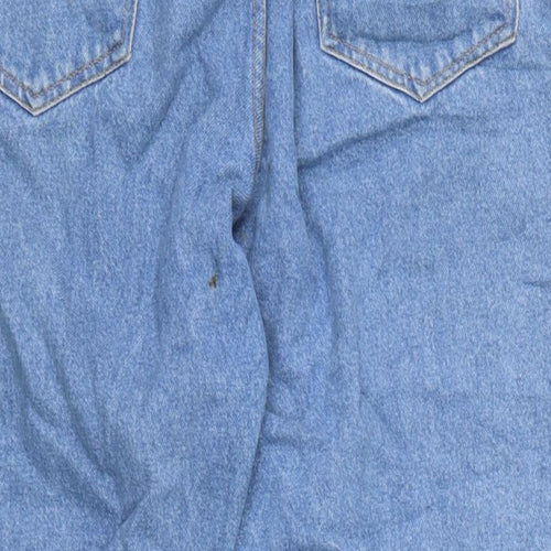 Nasty Gal Womens Blue Cotton Straight Jeans Size 20 L28 in Regular Zip