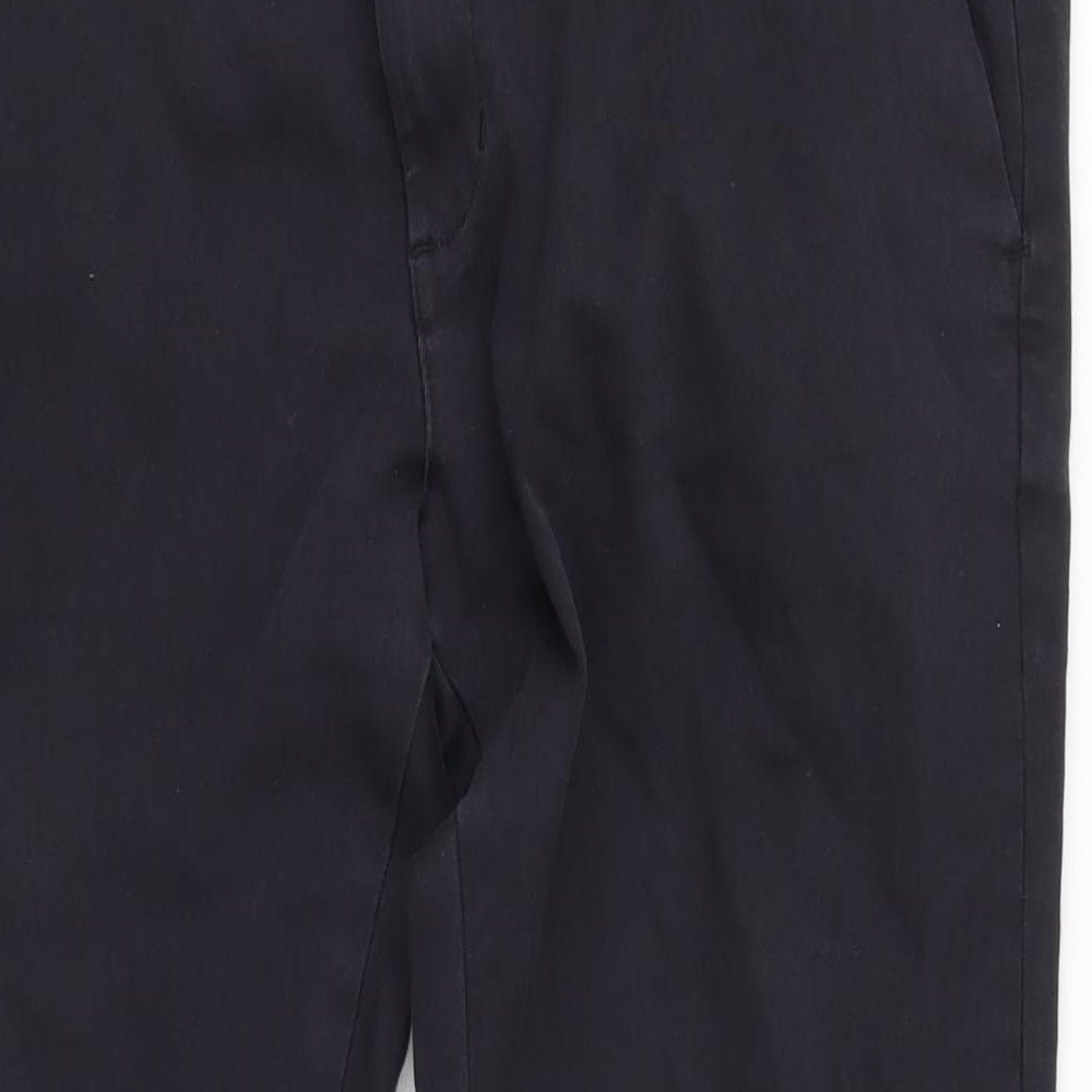 NEXT Mens Blue Cotton Trousers Size 36 in L29 in Regular Zip