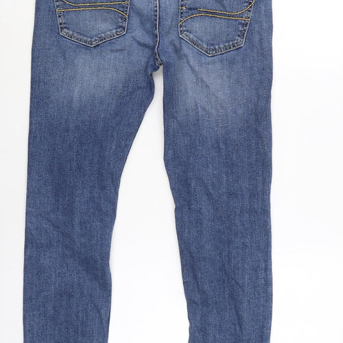 Hollister Mens Blue Cotton Blend Straight Jeans Size 30 in L29 in Regular Zip