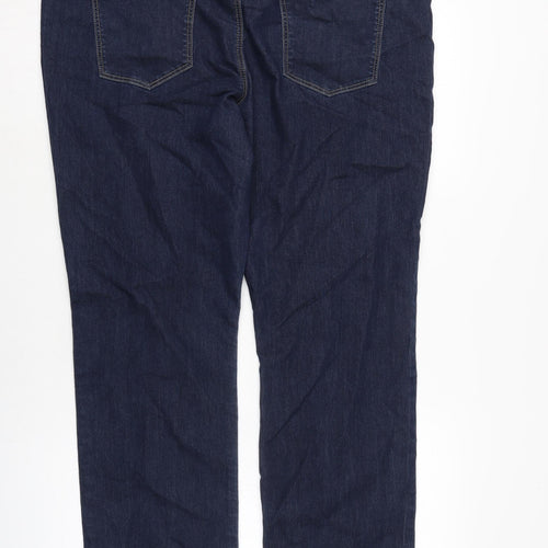 George Womens Blue Cotton Blend Bootcut Jeans Size 20 L28 in Regular Zip