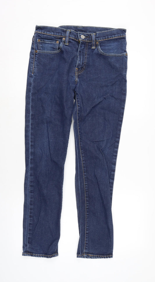 Levis Mens Blue Cotton Blend Straight Jeans Size 36 in L27 in Regular Zip