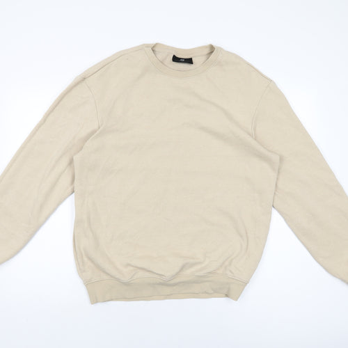 H&M Mens Beige Cotton Pullover Sweatshirt Size S