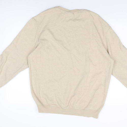 H&M Mens Beige Cotton Pullover Sweatshirt Size S