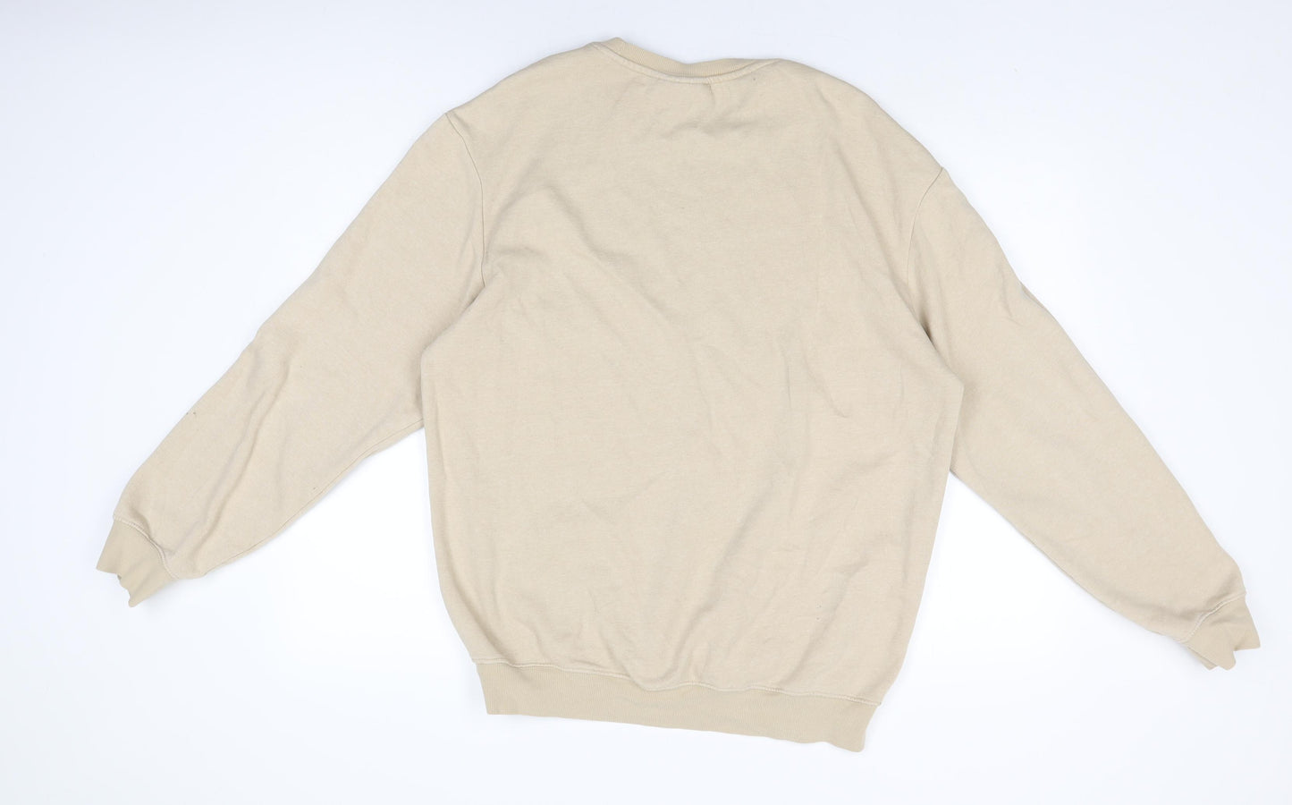 H&M Mens Beige Cotton Pullover Sweatshirt Size S