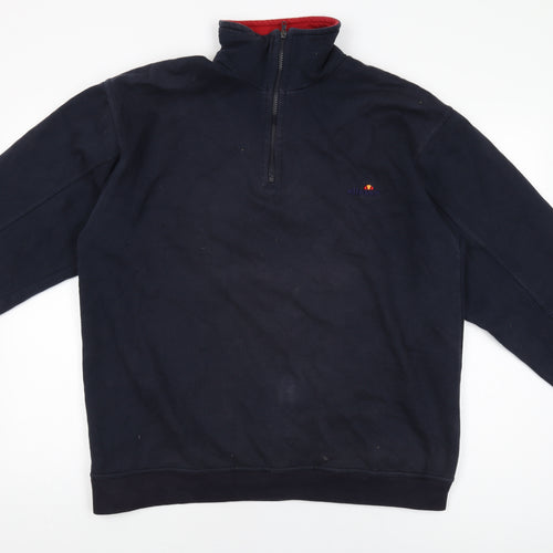 ellesse Mens Blue Cotton Pullover Sweatshirt Size XL