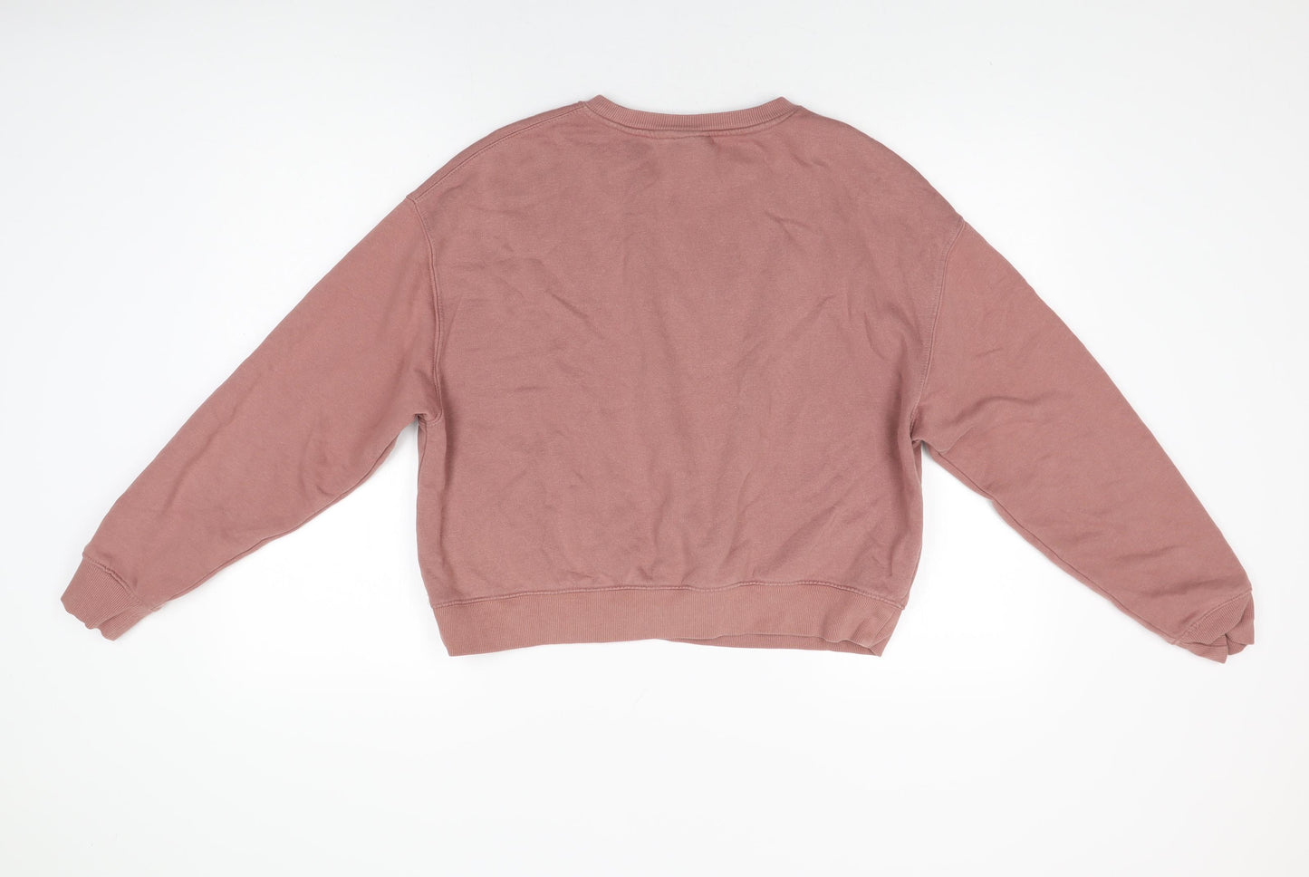 Pull&Bear Womens Pink Cotton Pullover Sweatshirt Size M Pullover