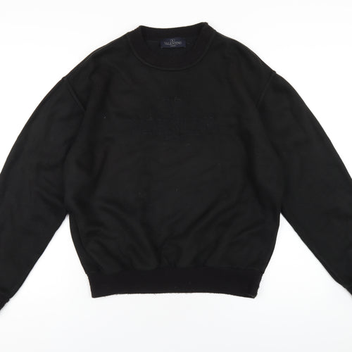 valentino Mens Black Acrylic Pullover Sweatshirt Size L