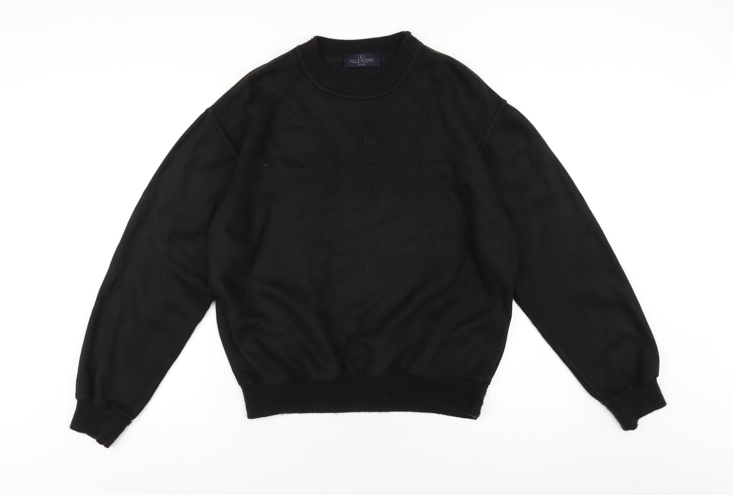 valentino Mens Black Acrylic Pullover Sweatshirt Size L