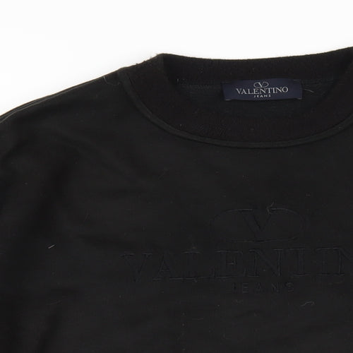 valentino Mens Black Acrylic Pullover Sweatshirt Size L