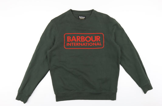 Barbour Mens Green Cotton Pullover Sweatshirt Size L