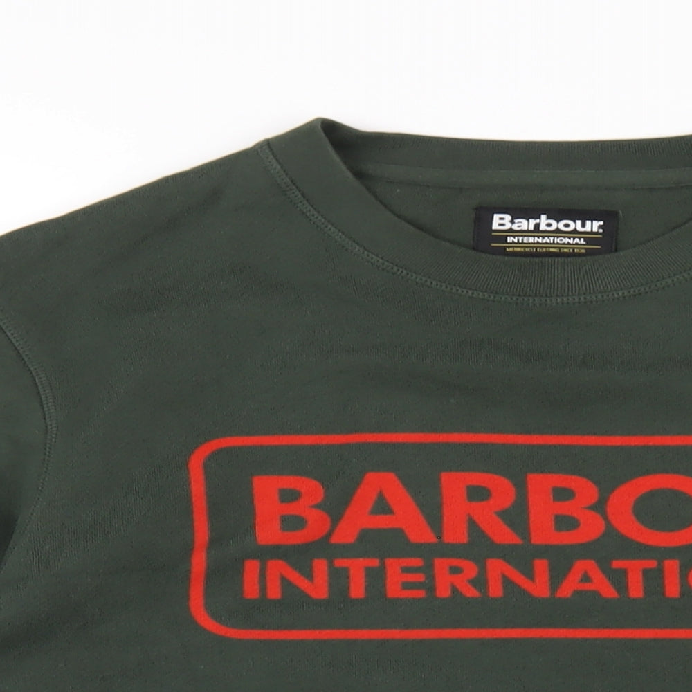 Barbour Mens Green Cotton Pullover Sweatshirt Size L