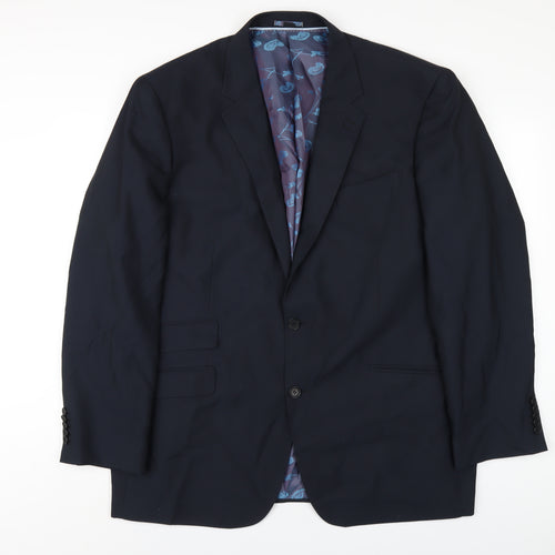 Jacamo Mens Blue Polyester Jacket Blazer Size 48 Regular