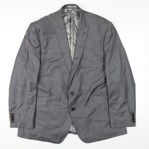 Alexandre Mens Grey Wool Jacket Blazer Size 48 Regular