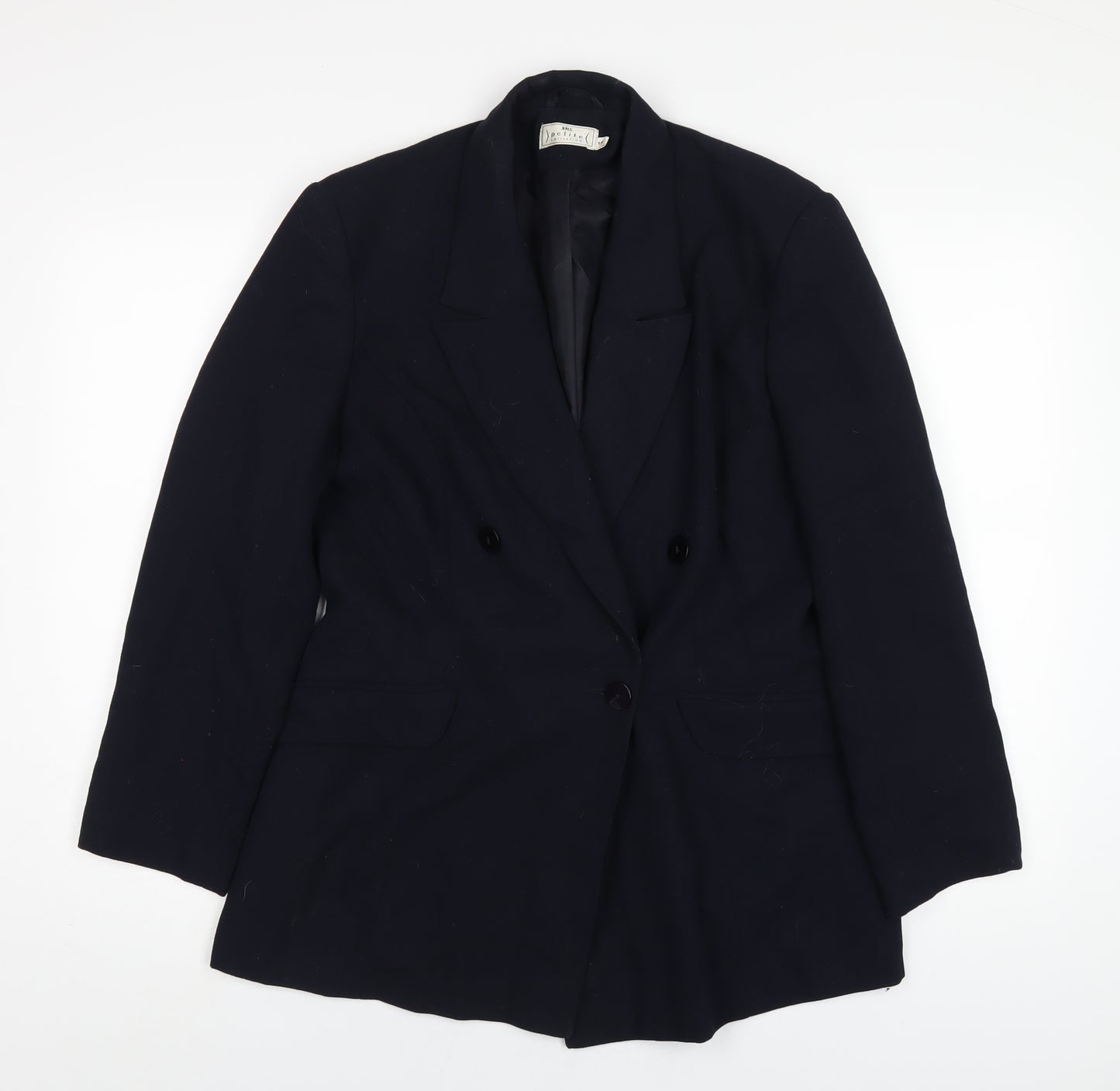 BHS Womens Blue Polyester Jacket Blazer Size 14