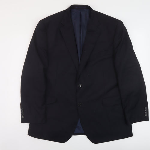 Marks and Spencer Mens Black Polyester Jacket Suit Jacket Size 44 Regular