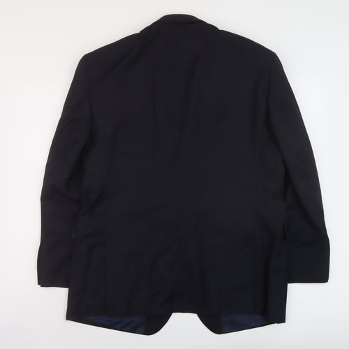 Marks and Spencer Mens Black Polyester Jacket Suit Jacket Size 44 Regular