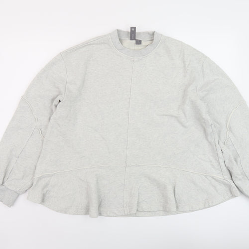 Sweaty Betty Womens Grey Cotton Pullover Sweatshirt Size M Pullover