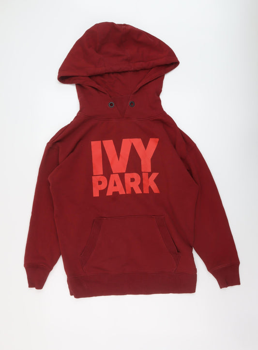 IVY PARK Mens Red Cotton Pullover Hoodie Size XS