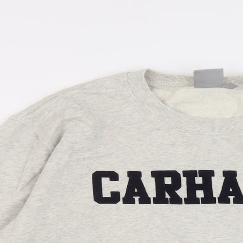 Carhartt Mens Grey Cotton Pullover Sweatshirt Size L