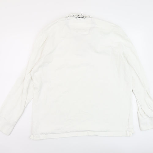 Crew Clothing Mens White Cotton Pullover Sweatshirt Size XL