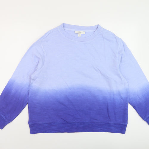 Marks and Spencer Womens Blue Cotton Pullover Sweatshirt Size M Pullover