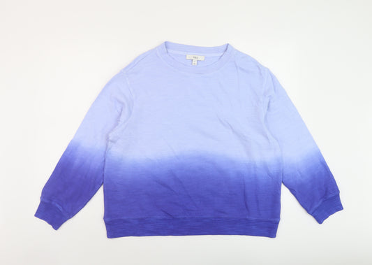 Marks and Spencer Womens Blue Cotton Pullover Sweatshirt Size M Pullover