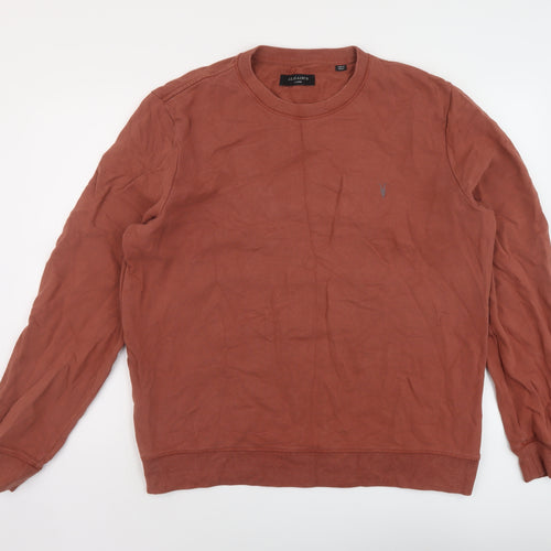 AllSaints Mens Brown Cotton Pullover Sweatshirt Size XL