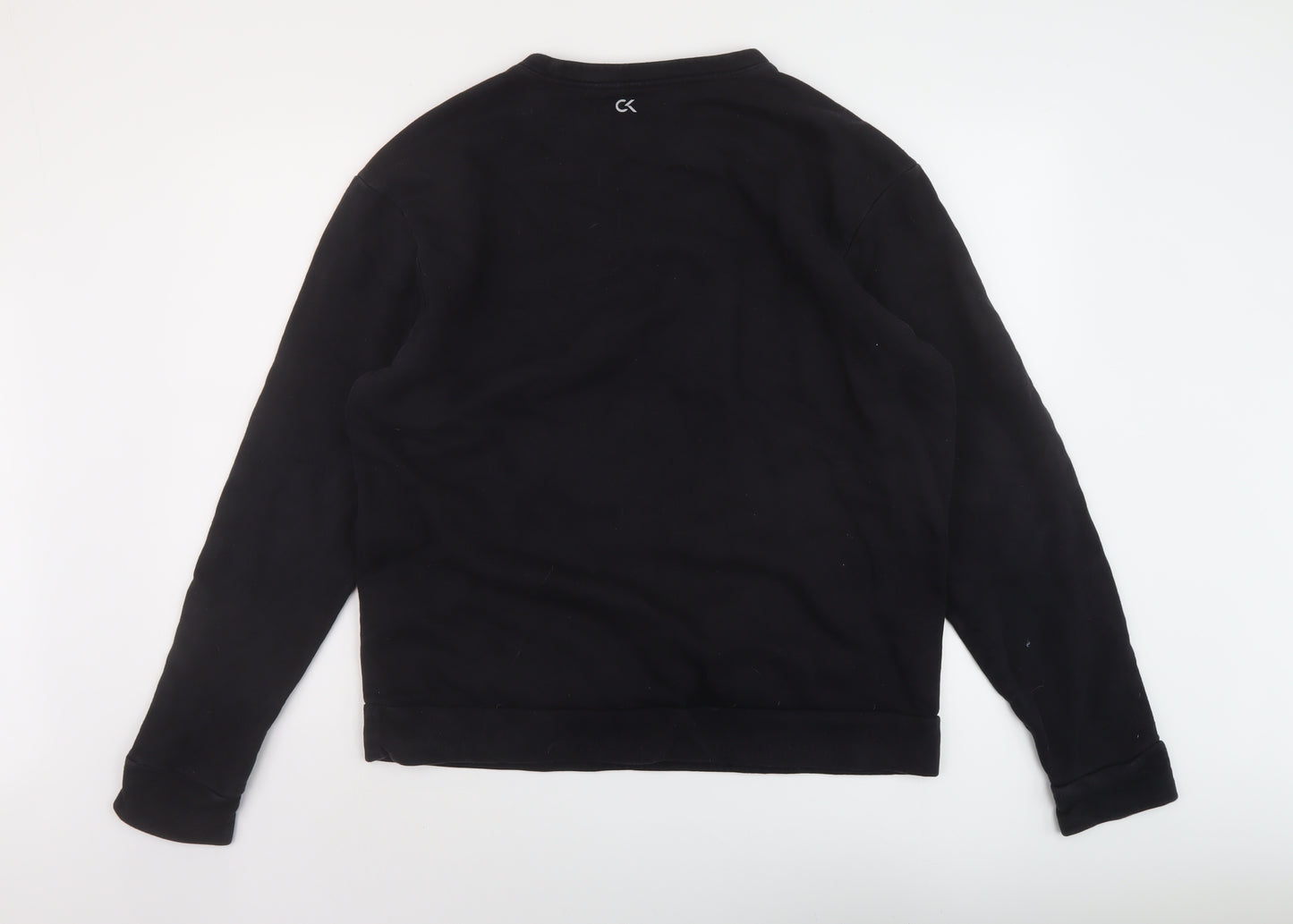 Calvin Klein Mens Black Cotton Pullover Sweatshirt Size XL