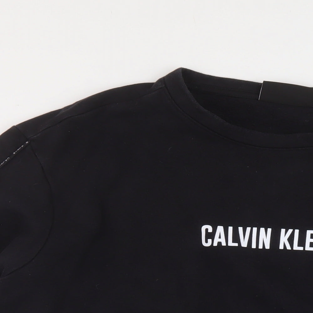 Calvin Klein Mens Black Cotton Pullover Sweatshirt Size XL