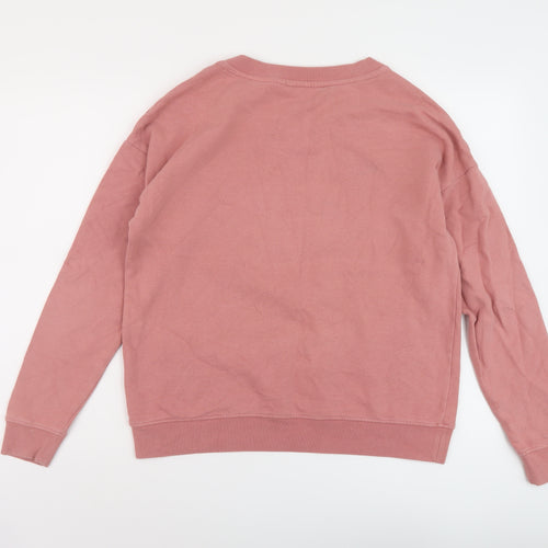 NEXT Womens Pink Cotton Pullover Sweatshirt Size M Pullover