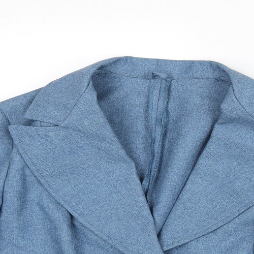 Guy Curtis Womens Blue Polyester Jacket Blazer Size 14 - Vintage