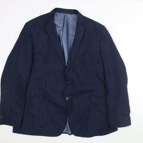 Marks and Spencer Mens Blue Polyester Jacket Suit Jacket Size 48 Regular