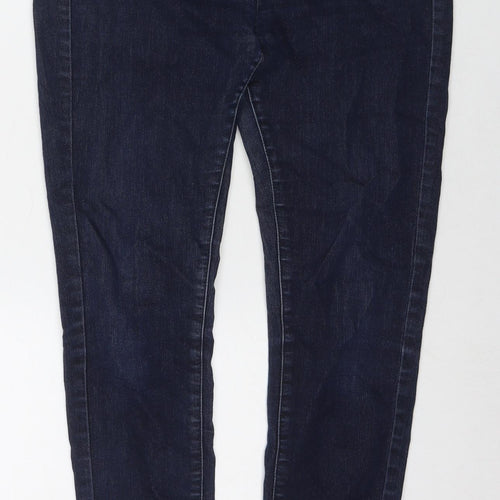 Marks and Spencer Womens Blue Cotton Jegging Jeans Size 12 L30 in Regular Zip