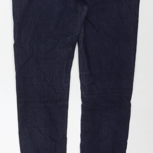 Marks and Spencer Womens Blue Cotton Jegging Jeans Size 12 L30 in Regular Zip