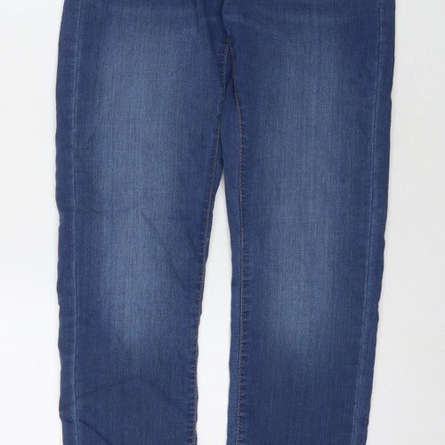 Dorothy Perkins Womens Blue Cotton Skinny Jeans Size 6 L28 in Regular Zip